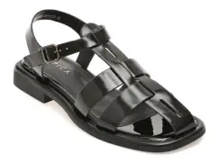 Sandale EPICA negre, 1258587, din piele naturala imagine