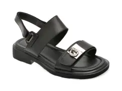 Sandale EPICA negre, 1302H17, din piele naturala imagine
