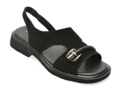 Sandale EPICA negre, 1302H28, din piele intoarsa imagine