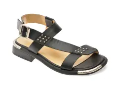 Sandale EPICA negre, 168151, din piele naturala imagine