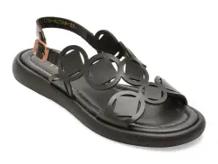 Sandale EPICA negre, 1766289, din piele naturala imagine