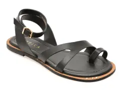 Sandale EPICA negre, 1766369, din piele naturala imagine
