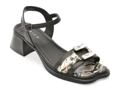 Sandale EPICA negre, 2157117, din piele naturala imagine