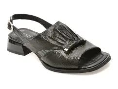 Sandale EPICA negre, 2772054, din piele naturala lacuita imagine