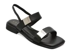 Sandale EPICA negre, 28863, din piele naturala imagine
