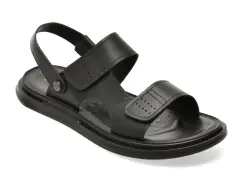 Sandale EPICA negre, 36701, din piele naturala imagine