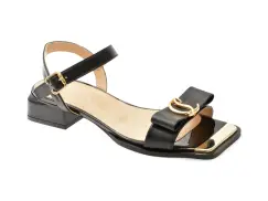 Sandale EPICA negre, 441333, din piele naturala imagine