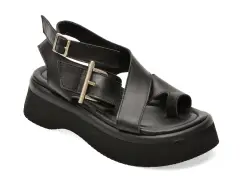 Sandale EPICA negre, 471135, din piele naturala imagine