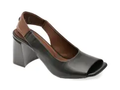 Sandale EPICA negre, 532258, din piele naturala imagine