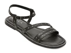 Sandale EPICA negre, INCI, din piele naturala imagine