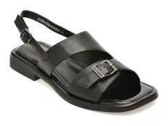 Sandale EPICA negre, LD1258, din piele naturala imagine