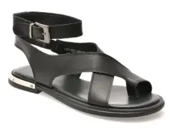 Sandale EPICA negre, V951D51, din piele naturala imagine