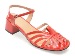 Sandale EPICA rosii, 1295D19, din piele naturala lacuita imagine