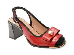 Sandale EPICA rosii, 6020232, din piele naturala lacuita imagine
