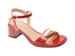 Sandale EPICA rosii, 6020255, din piele naturala lacuita imagine