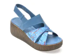 Sandale FLAVIA PASSINI albastre, SD17, din piele naturala imagine