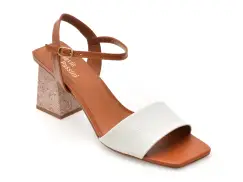 Sandale FLAVIA PASSINI albe, 1049665, din piele naturala imagine