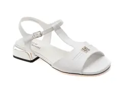 Sandale FLAVIA PASSINI albe, 1215, din piele naturala imagine