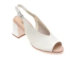 Sandale FLAVIA PASSINI albe, 1536, din piele naturala imagine