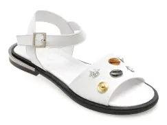 Sandale FLAVIA PASSINI albe, 2061767, din piele naturala imagine