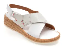 Sandale FLAVIA PASSINI albe, 2615, din piele naturala imagine