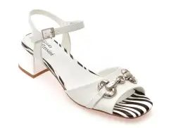 Sandale FLAVIA PASSINI albe, 5340, din piele naturala imagine