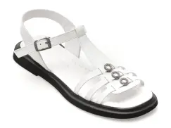 Sandale FLAVIA PASSINI albe, 55275, din piele naturala imagine