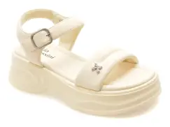 Sandale FLAVIA PASSINI albe, 56111, din piele ecologica imagine