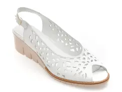 Sandale FLAVIA PASSINI albe, 6512, din piele naturala imagine