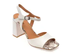 Sandale FLAVIA PASSINI albe, A44, din piele naturala imagine