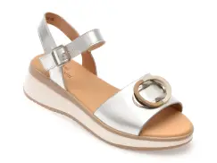 Sandale FLAVIA PASSINI argintii, 22072, din piele naturala imagine