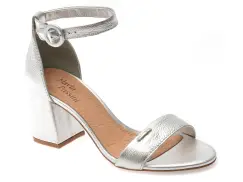 Sandale FLAVIA PASSINI argintii, 362501, din piele naturala imagine