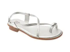 Sandale FLAVIA PASSINI argintii, 365603, din piele naturala imagine