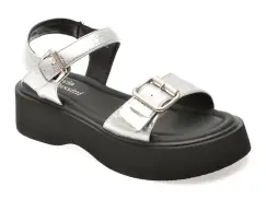 Sandale FLAVIA PASSINI argintii, 51117, din piele ecologica imagine