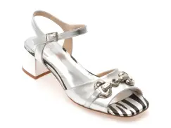 Sandale FLAVIA PASSINI argintii, 5340, din piele naturala imagine