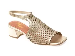 Sandale FLAVIA PASSINI aurii, 356719, din piele naturala imagine