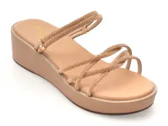 Sandale FLAVIA PASSINI aurii, 88266, din piele ecologica imagine