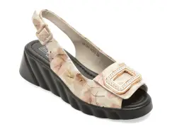 Sandale FLAVIA PASSINI bej, 5S135, din piele naturala imagine