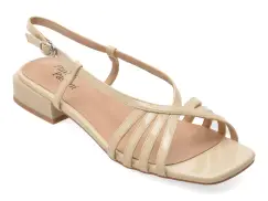 Sandale FLAVIA PASSINI bej, Q2651, din piele naturala lacuita imagine