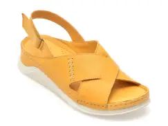 Sandale FLAVIA PASSINI galbene, 1481, din piele naturala imagine