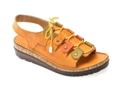 Sandale FLAVIA PASSINI galbene, 4690, din piele naturala imagine