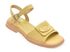 Sandale FLAVIA PASSINI galbene, 80469, din piele naturala imagine