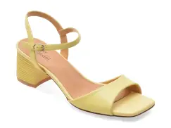 Sandale FLAVIA PASSINI galbene, HZY63, din piele naturala imagine