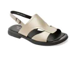 Sandale FLAVIA PASSINI gri, 1277C23, din piele naturala imagine