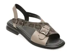 Sandale FLAVIA PASSINI gri, 1603G15, din piele naturala imagine