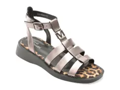 Sandale FLAVIA PASSINI gri, 5255, din piele naturala imagine