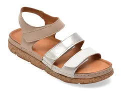 Sandale FLAVIA PASSINI gri, M209, din piele naturala imagine