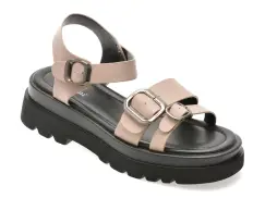 Sandale FLAVIA PASSINI gri, V755G37, din piele naturala imagine