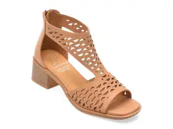 Sandale FLAVIA PASSINI maro, 1372D16, din piele naturala imagine