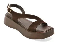 Sandale FLAVIA PASSINI maro, 1652, din piele intoarsa imagine
